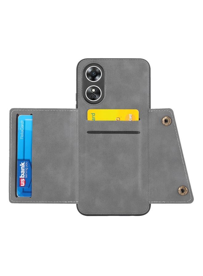 S-TOP Case For OPPO A17 Double Buckle Magnetic Phone Case - Image 2