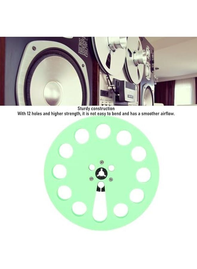 Green Plastic Empty Take Up Reel 7 Inch 12 Holes for ReVox Tape Player Opening Machine Part - Image 3