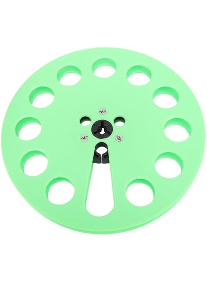 Green Plastic Empty Take Up Reel 7 Inch 12 Holes for ReVox Tape Player Opening Machine Part - Image 1