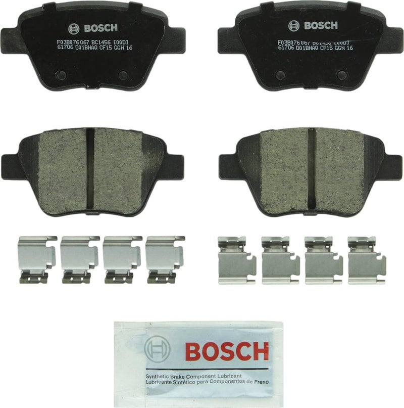 BOSCH BC1456 QuietCast Premium Ceramic Disc Brake Pad Set - Rear for Select Audi and Volkswagen Models - Image 1