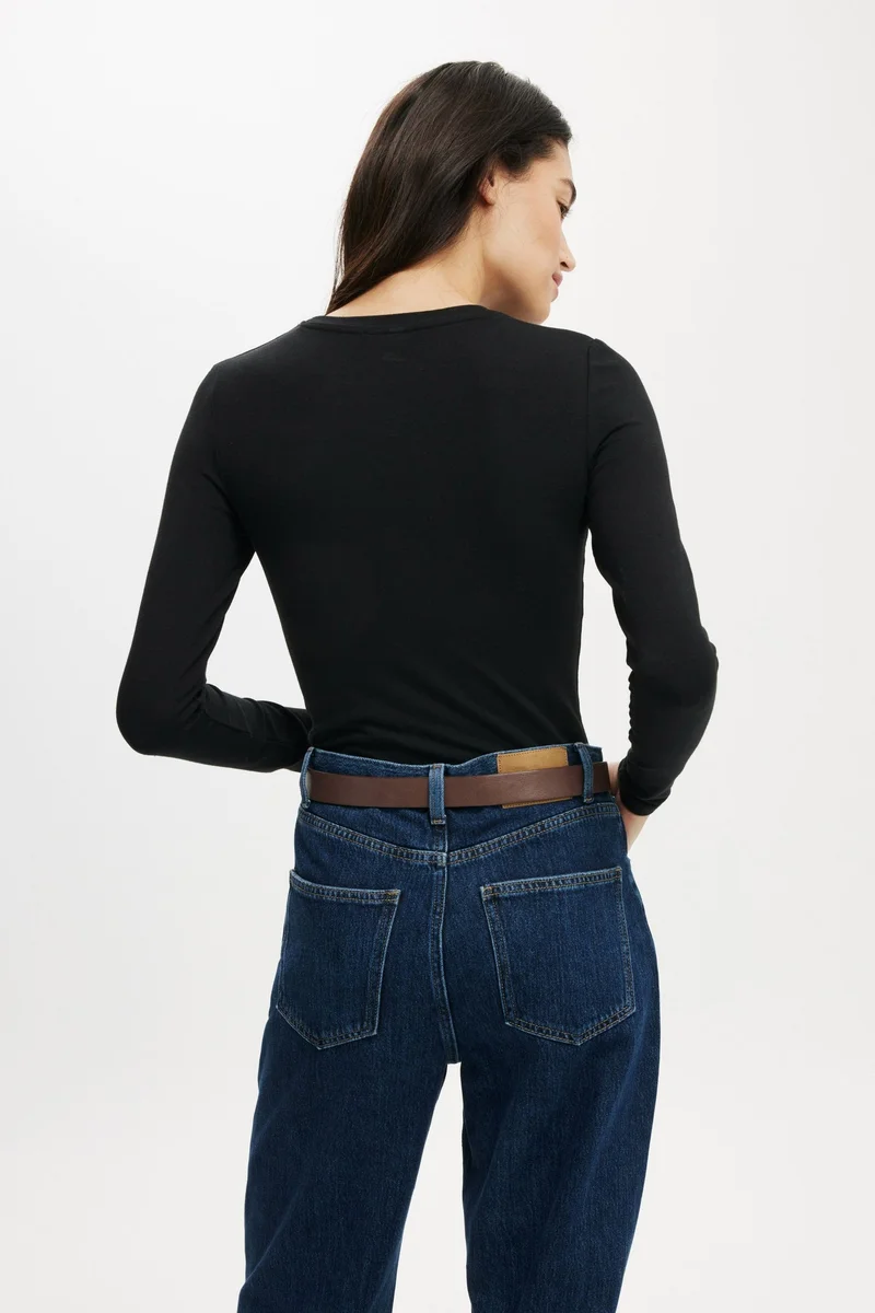 Cotton On  All Day Crew Long Sleeve Top for Women | Best Price UAE