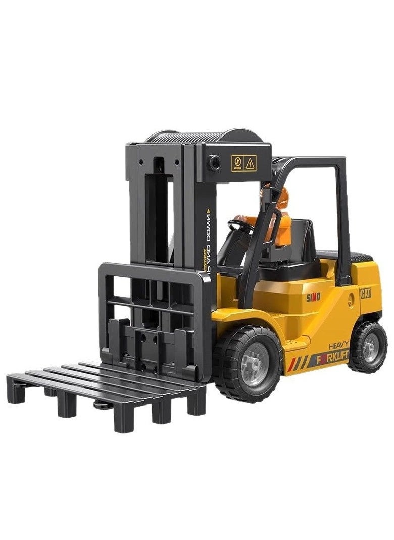 1:24 Alloy Remote Control Forklift Toy – Mini Construction RC Car with Smartphone APP, Realistic Die-Cast Model for Kids & Collectors (Waterproof, LED Lights) ﻿ ﻿  - Image 1