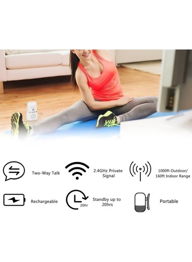Wireless Rechargable Audio Baby Monitor With Night Light, High Sensitivity Microphone And Speaker - Image 4