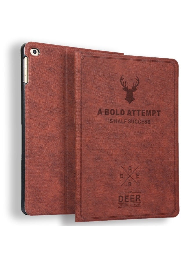 Ipad Mini 6 Protective Case IPad Air 9.7 Protective Case Pro11 Deer Head Protective Case-Color:Wine Red-Applicable Model:For Ipad Air 11 M2 M3/air45 10.9 (small Camera Hole) - Image 1