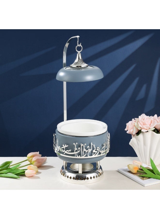 SIDDIQ Jiwar Serving Buffet Small Blue Silver-HJ1359 