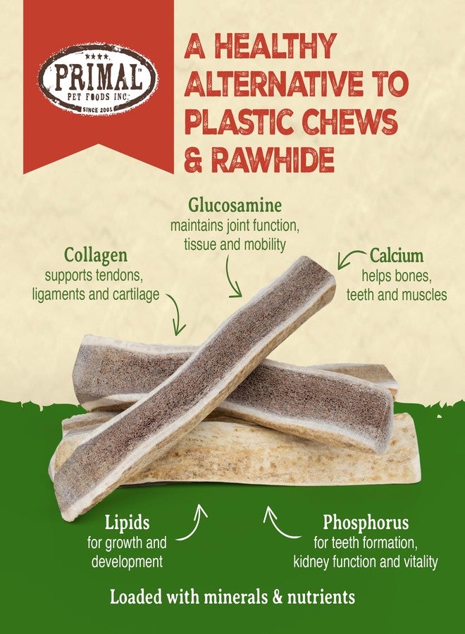 Primal Pet Foods Primal Antlers for Dogs, Grade A Split Elk Antlers for Medium Canines 15-30 lb, Natural Chews for Aggressive Chewers, Naturally Shed, Long Lasting Dog Bones, 1 ct - Image 2