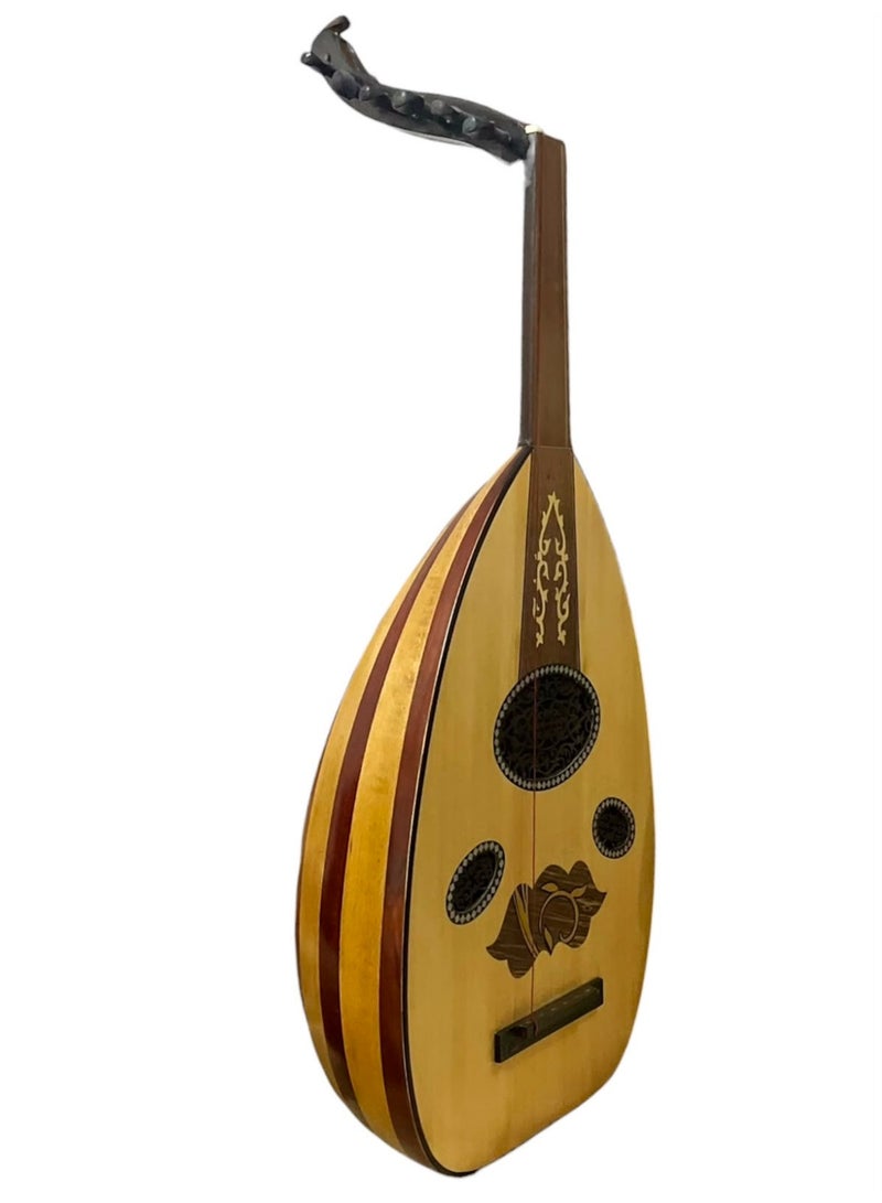 آلة عود صناعة مصرية مع حقيبة الصانع لؤلؤة الفن رقم الموديل R012 - Image 3