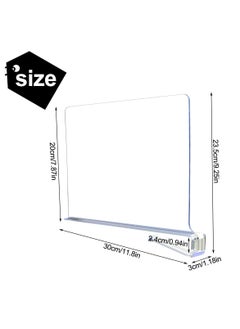 Excefore 4 Pack Acrylic Shelf Dividers for Wardrobe, Wood Closets Clear Shelf Separator, Adjustable Clothing Organizer Wardrobe Dividers, Suitable for Bedroom Closet Shelves Organizer  - Image 2