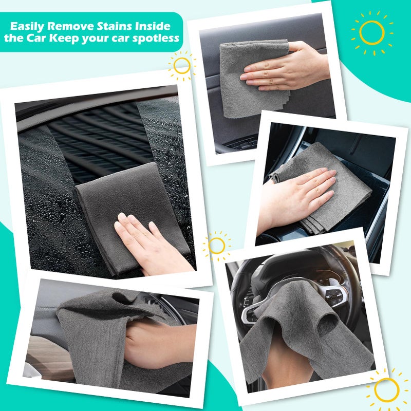 XANGNIER 4 Pack Car Drying Towel,Extra Large Microfiber Towels for Cars,Super Absorbent Micro Fiber Auto Drying Towel,Scratch Free,Reusable Wash Towels for Auto Detailing Flash,Car Cleaning Supplies - Image 4