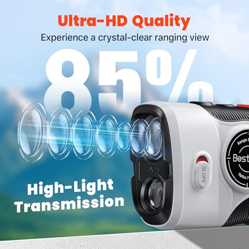 Bestsee Golf Rangefinder with Slope Red Backlight 1500Yards Laser Range Finder 03s FlagLock Vibration 7X Magnification Magnet Stripe 85 Transmission Lens for GolfingHunting Golf Accessories - Image 3