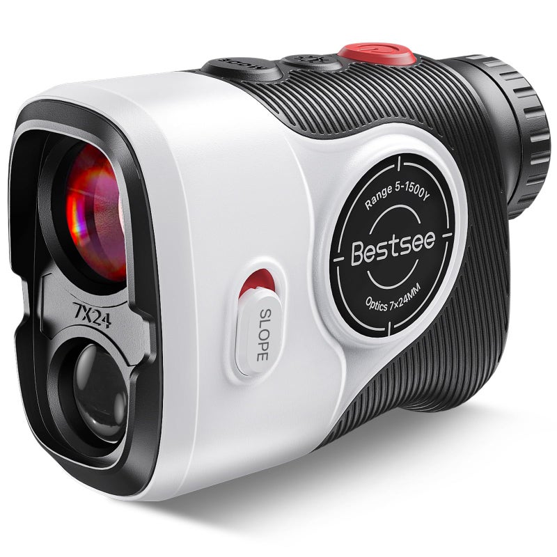 Bestsee Golf Rangefinder with Slope Red Backlight 1500Yards Laser Range Finder 03s FlagLock Vibration 7X Magnification Magnet Stripe 85 Transmission Lens for GolfingHunting Golf Accessories - Image 2