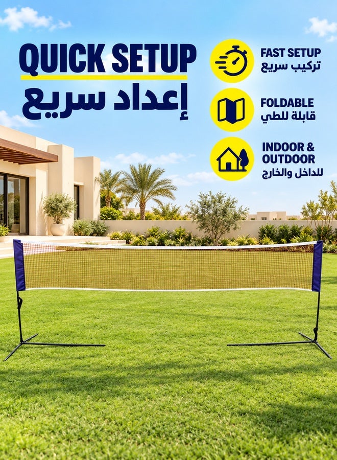WALALLA Portable Badminton Tennis Net Set Equipment,4.2m Tennis Net with Stand and Carry Bag, Easy to Assemble Nets for Kids & Adults Tennis, Pickleball, Badminton or Volleyball - Image 2