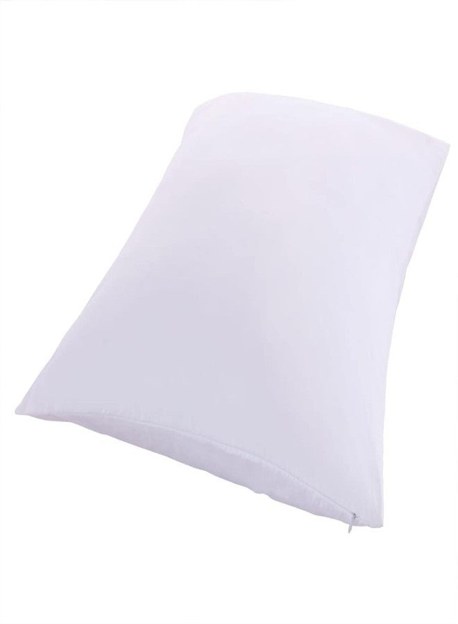Royal Bedding 2 Pillow Protectors, Zippered Hypoallergenic Down Proof Pillow Covers, 400 Thread-Count - 100% Cotton Pillow Protector, White, Standard/Queen Size - Image 2