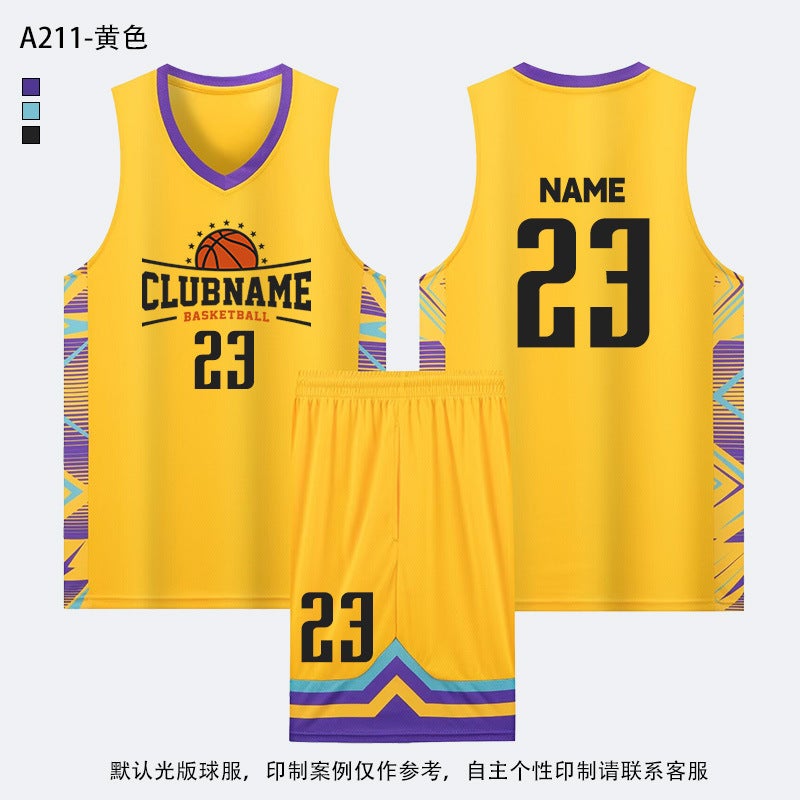 Basketball Uniform Suit For Male And Female Student Team Competition Uniform Youth Sports Training Camp Children'S Jersey Printing - Image 1