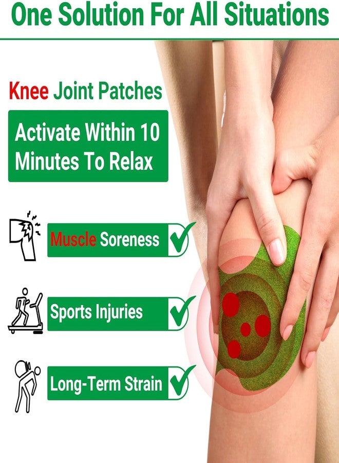 Fastmart Herbal Knee Plaster Sticker | Pain Relief & Inflammation Patches with Natural Wormwood Extract | Knee Joint Relief for Men & Women (Pack of 10) - Image 2