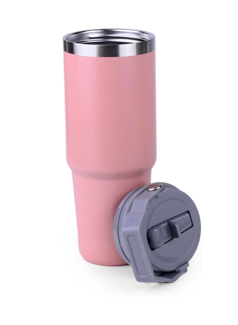 Cuisine Art Hot and Cold Drinking Flask, Vacuum Insulated Mug, Water Bottle, Stainless Steel Vacuum Insulated Tumbler (31 oz / 900 ML) - Pink - Image 3