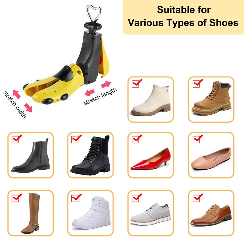 Tigcent Shoe Stretcher Men Women, Boot Stretcher Women Men Shoe Tree Adjustable Shoe Stretcher Wide Feet, Pack of 1 (Pack of 1, Women Size 10-13.5,Men's 9-13) - Image 5