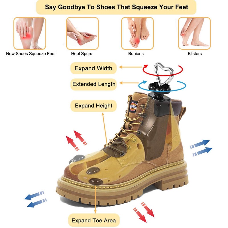 Tigcent Shoe Stretcher Men Women, Boot Stretcher Women Men Shoe Tree Adjustable Shoe Stretcher Wide Feet, Pack of 1 (Pack of 1, Women Size 10-13.5,Men's 9-13) - Image 2