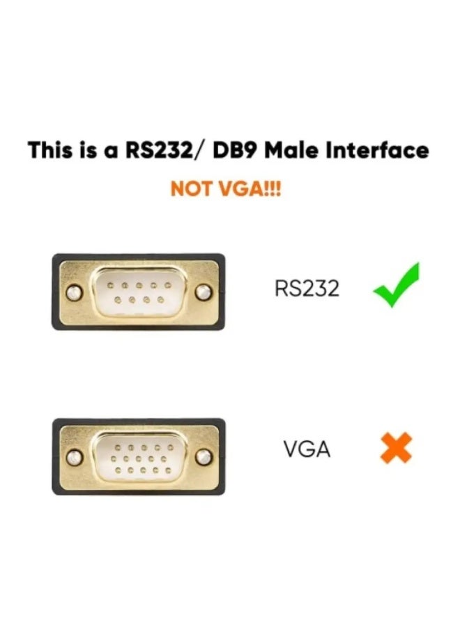 Haing USB to RS232 DB9 adapter connects USB ports to serial devices (modems, barcode scanners, PDAs, etc.) with up to 1Mbps transfer rate. - Image 2