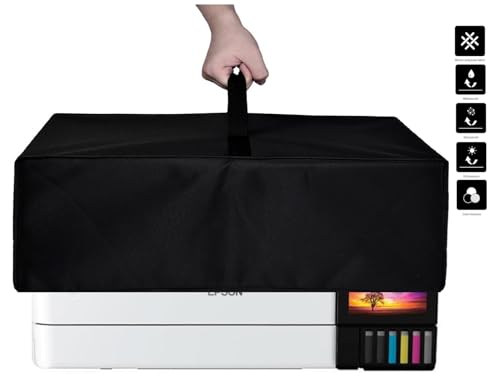 AF-WAN Heavy Duty Waterproof Double Layers Printer Dust Cover for Epson Photo ET-8550 Wireless Wide-Format All-in-One Supertank Printer (Black) - Image 2
