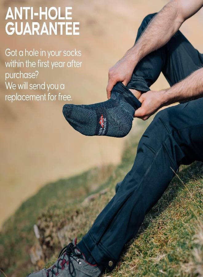 DANISH ENDURANCE DANISH ENDURANCE Merino Wool Hiking Socks for Men & Women Crew Length & Thermal 3 Pack, Light Grey, US Women 11-13 // US Men 9.5-12.5  - Image 3