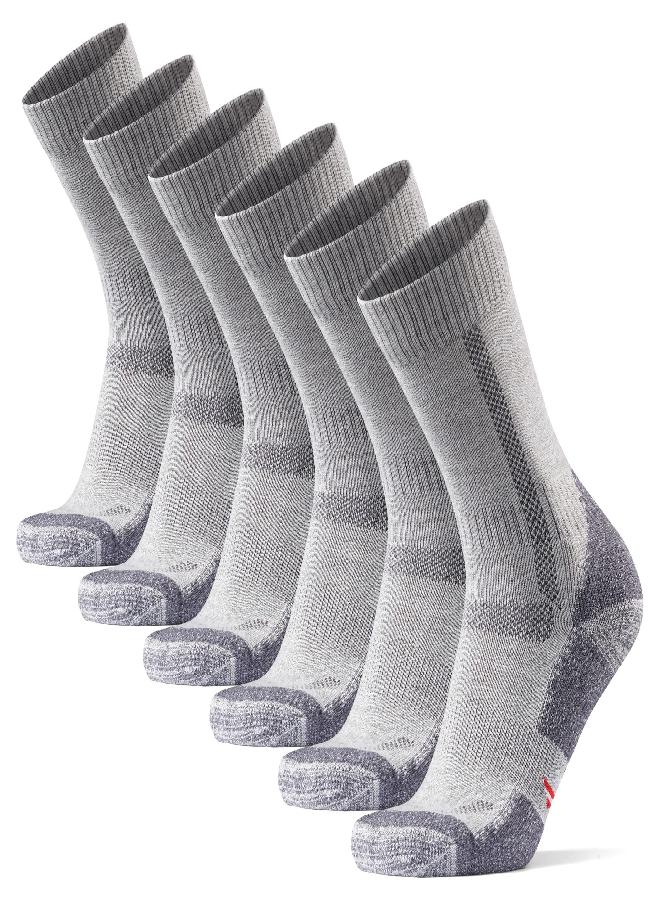 DANISH ENDURANCE DANISH ENDURANCE Merino Wool Hiking Socks for Men & Women Crew Length & Thermal 3 Pack, Light Grey, US Women 11-13 // US Men 9.5-12.5  - Image 4