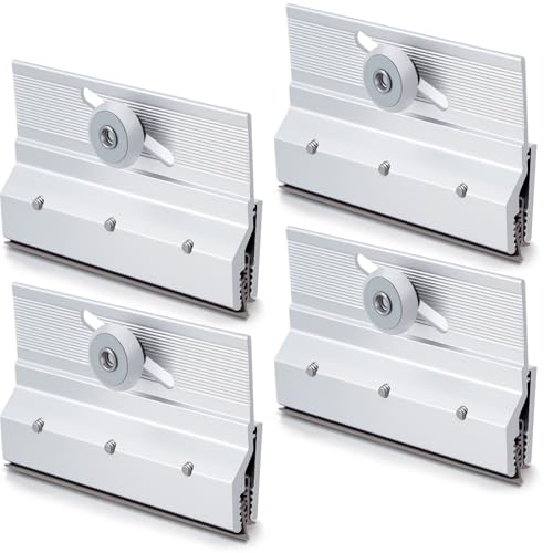 Yaocom 4 Pcs M 6053 Frameless Shower Door Rollers Top Bracket Roller Assembly 34 in Round Plastic Wheel Shower Door Replacement Parts Ball Bearings Extruded Aluminum Chrome Finish - Image 1