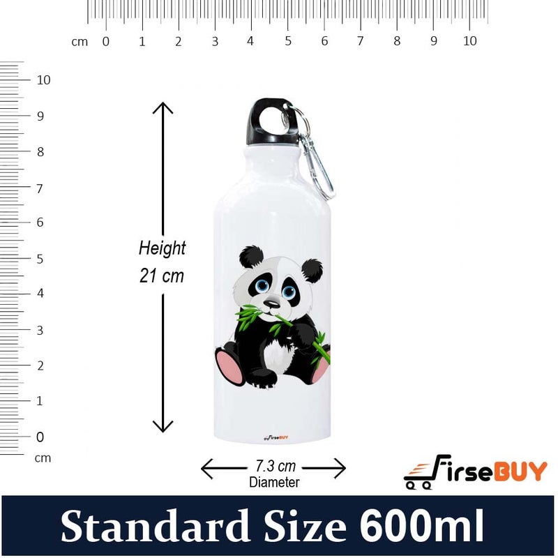 FirseBUY Water Bottle Light Portable 600ml Aluminium Water Bottle with Creative Cartoon Print Funny Bottle Gift for Kids - Image 4