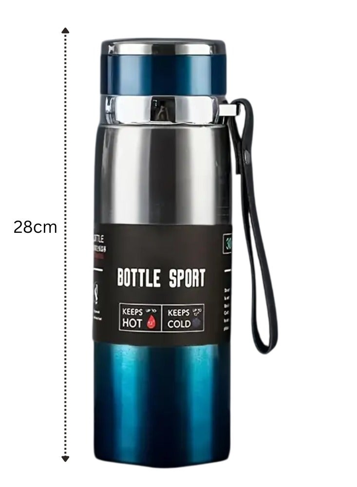 سبال كوب سفر مزدوج الجدار من الفولاذ المقاوم للصدأ، زجاجة مياه معزولة سعة 1000 مل، ترمس للسيارة، للاستخدام الخارجي - Image 2