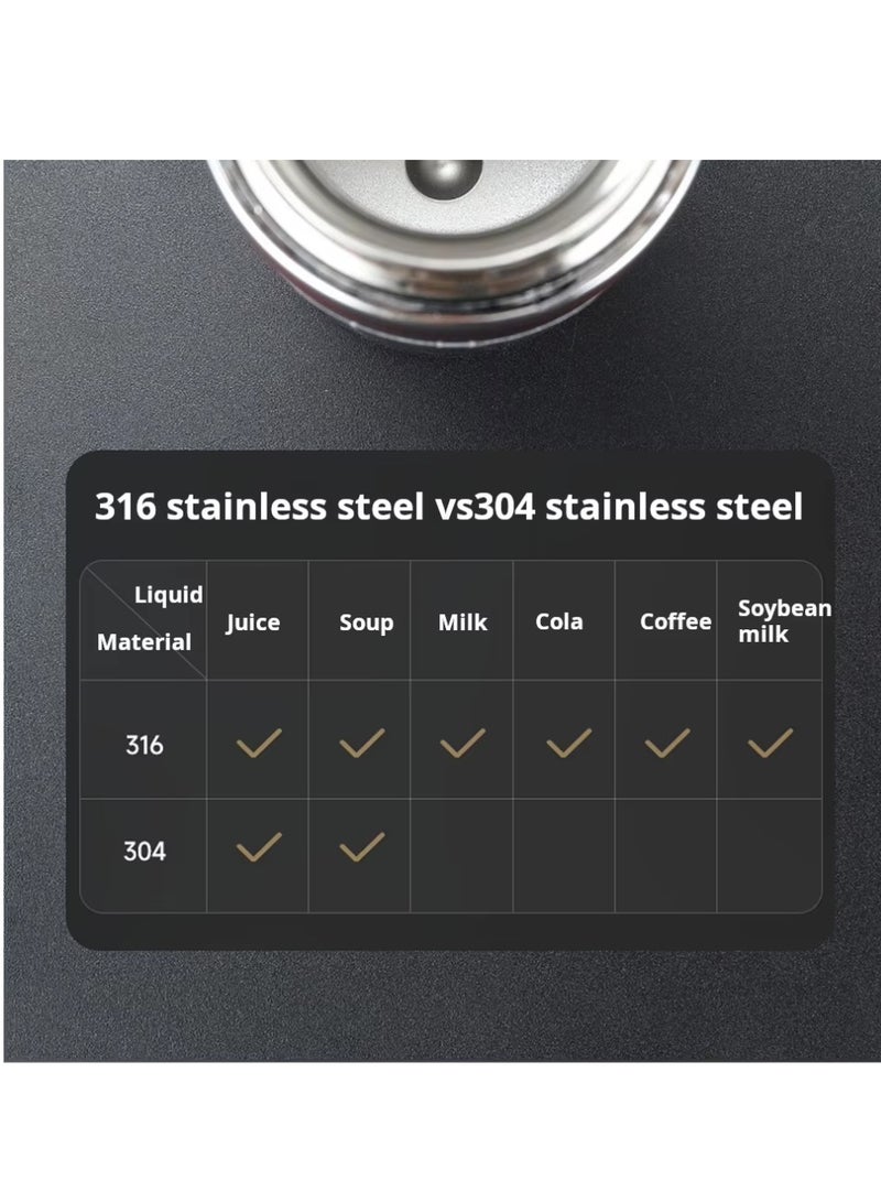 سبال كوب سفر مزدوج الجدار من الفولاذ المقاوم للصدأ، زجاجة مياه معزولة سعة 1000 مل، ترمس للسيارة، للاستخدام الخارجي - Image 3