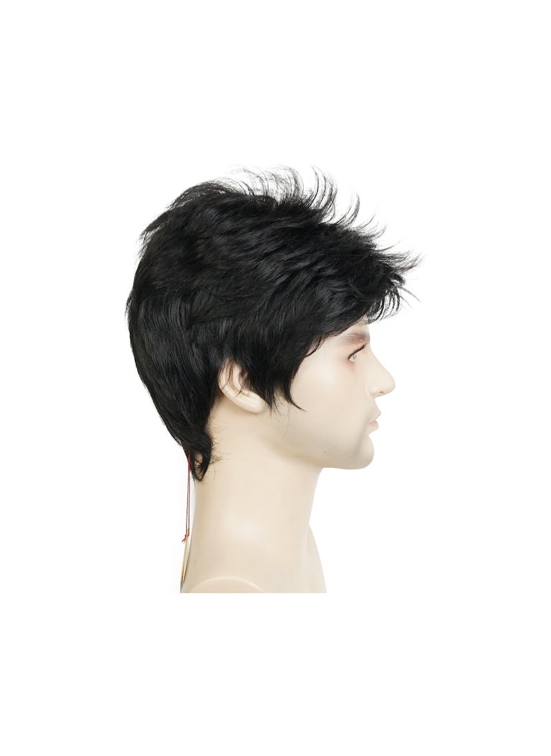 Estelle - Men's Fluffy Wigs Mens Short Curly Fluffy Wig Natural Men Wig Synthetic Full Wigs (6122-c02) - Image 1