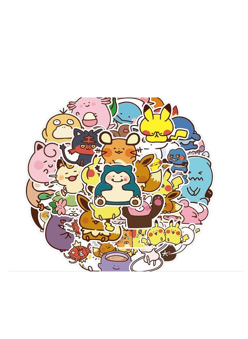 Y&D 50-Piece Pikachu pokemon Cute Vinyl Waterproof Sticker - Image 2