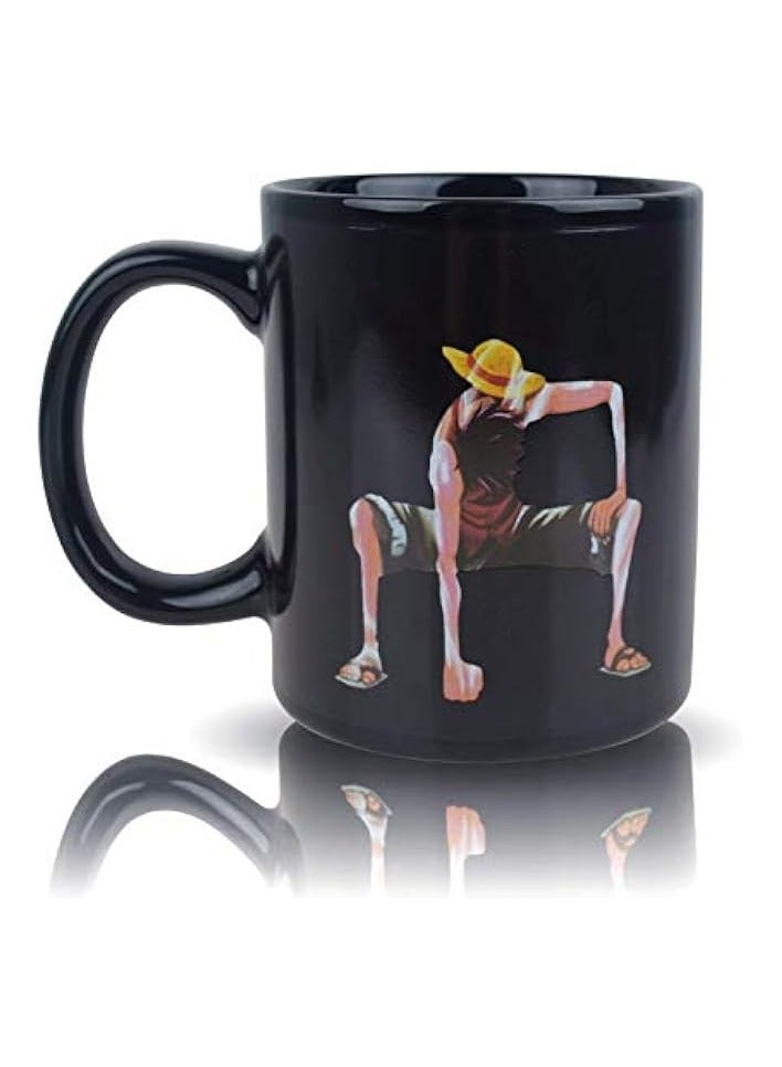 Green Tiger One Piece Luffy Changing Coffee Mug Heat-sensitive Reactive Ceramic Cup Coffee Mug - Image 2