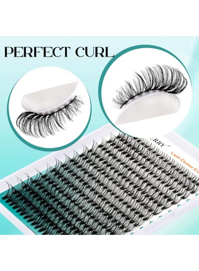GEMERRY Fluffy Lash Extension Kit Thick Lash Clusters Kit Eyelash Clusters 280Pcs D Curl Eyelash Extension Kit With Lash Bond and Seal Lash Tweezers DIY Lash Extension60P1018mm - Image 3