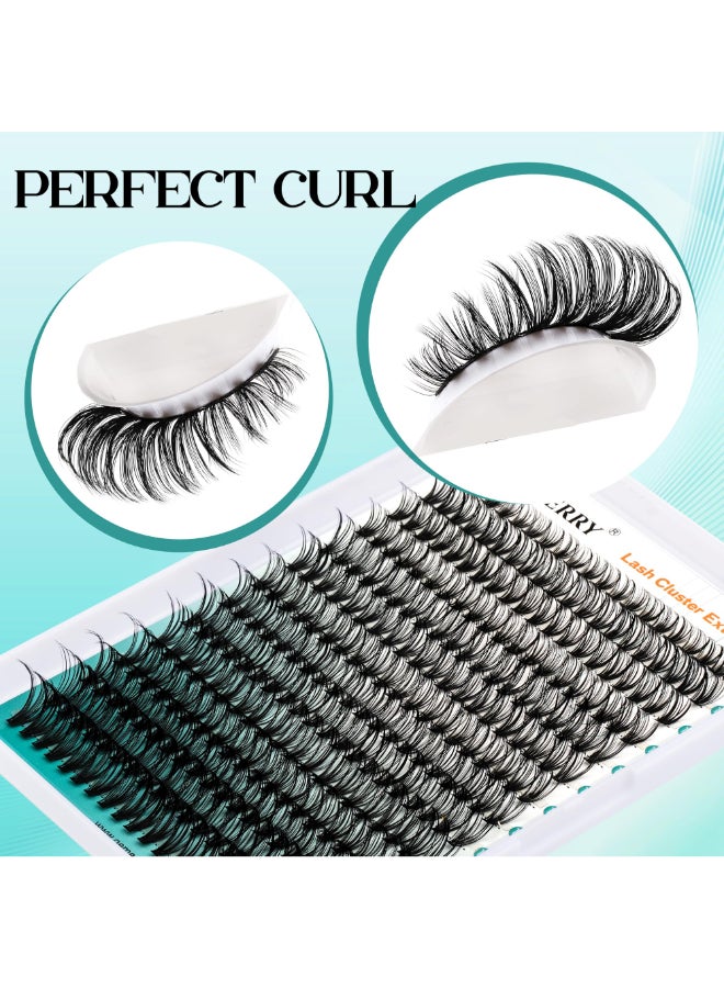 GEMERRY Fluffy Lash Extension Kit Thick Lash Clusters Kit Eyelash Clusters 280Pcs D Curl Eyelash Extension Kit With Lash Bond and Seal Lash Tweezers DIY Lash Extension60P1018mm - Image 4