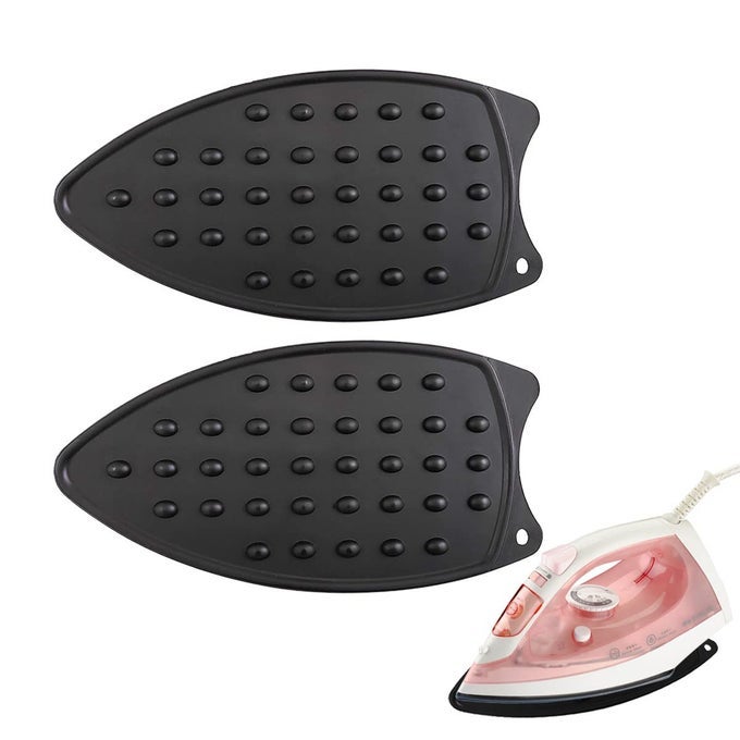 2 PCS SILICONE IRON REST PAD SILICONE IRON REST PADS SILICONE IRON REST PADS MULTIPURPOSE IRON HOT RESISTANT MAT FOR FLAT IRONS IRONING BOARDBLACK
