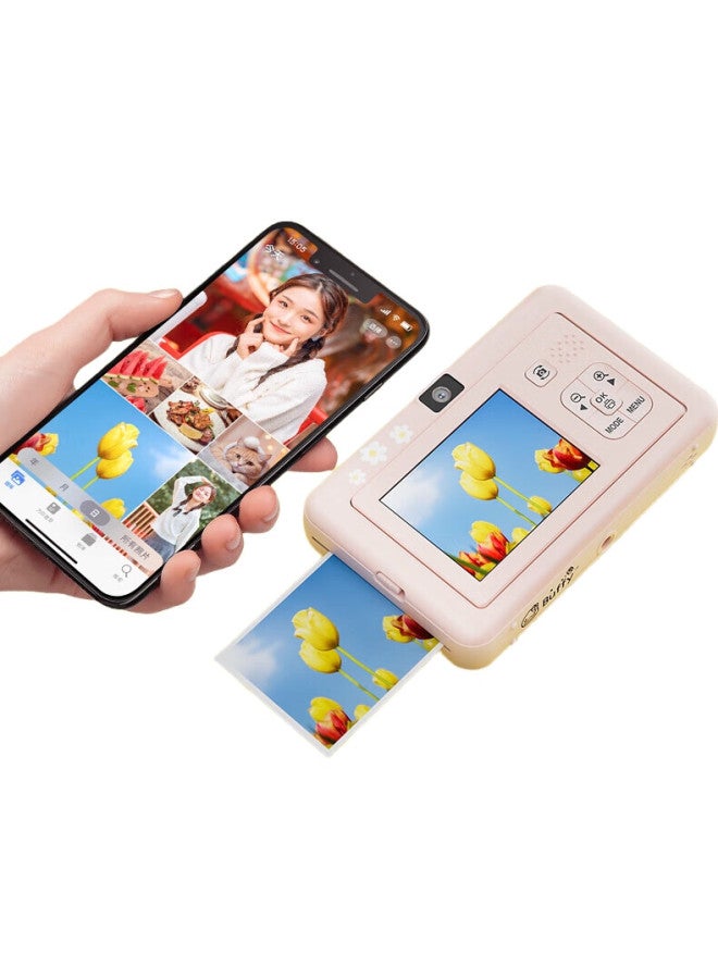 Caizu (Caizu) Mini Yellow Duck New Year Gift Box Z5 Instant Imaging Digital Camera Mini Pocket Color Photo Printer Can Choose Photos To Take With You White - Image 2