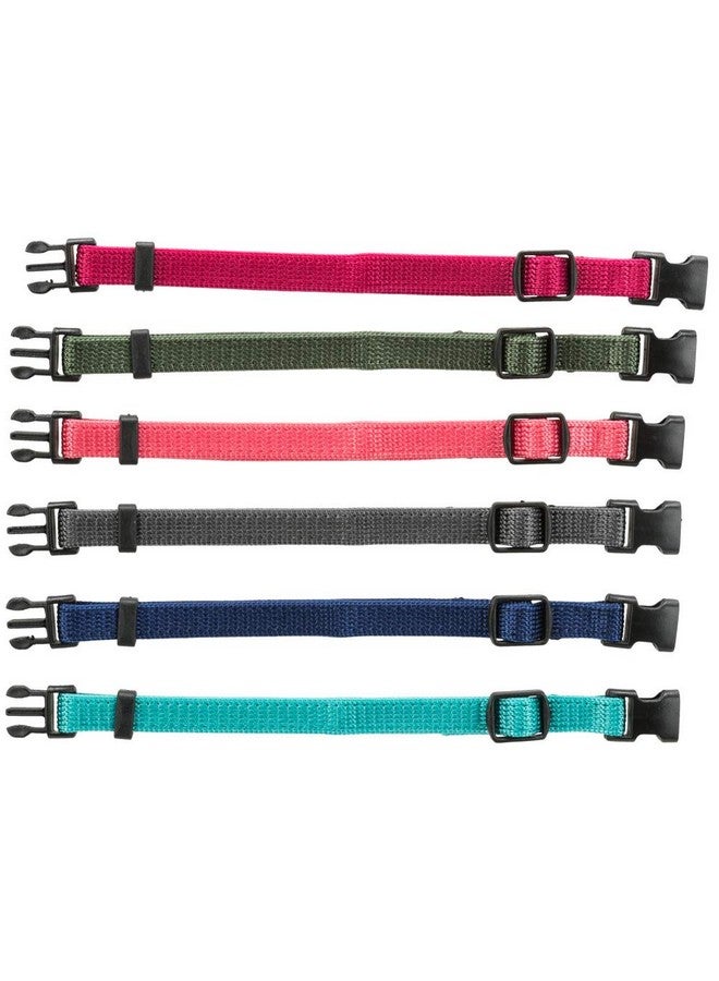 تريكسي مجموعة من 6 أطواق للجراء، مصنوعة من النايلون الناعم، هذه الأطواق خفيفة الوزن ومريحة للجراء، وقابلة للتعديل بالكامل، ومقاومة للماء، ومتينة ومقاومة للتمزق - (17-25 سم/10 مم) ألوان فاتحة - Image 1