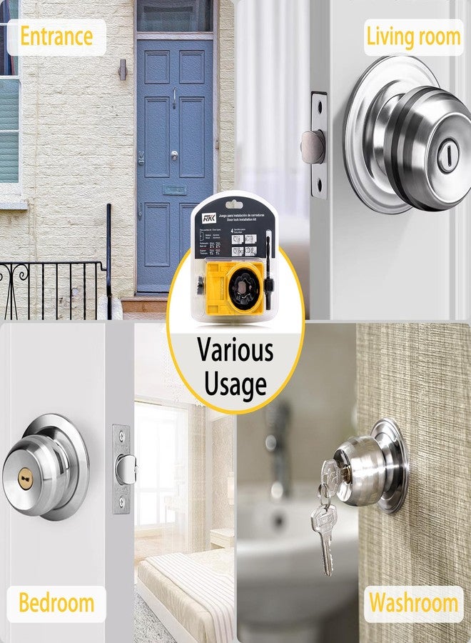 RKK Door Lock Installation Kit - Deadbolt & Door Knob Hole Saw Kit - Yellow - Image 2