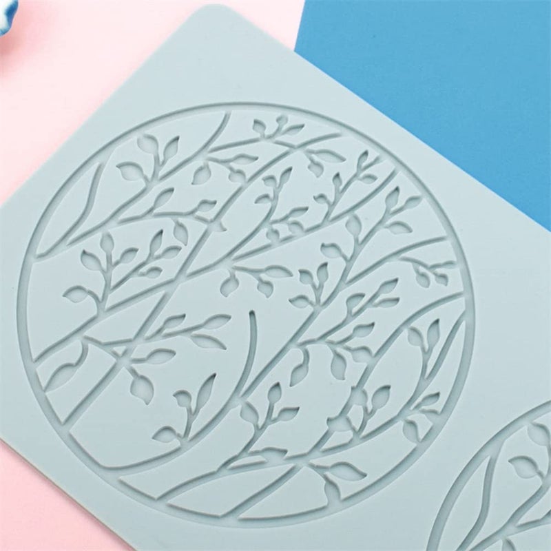 TUKE Silicone Lace Mold  Wedding Cake Lace Mat  Coral Cake Decorating Mold Flower Fondant Impression Mats for Edible Lace Fondant Mold  Sugar-Lace Cupcake Mat Tools (C_10.6x5.44x0.12inch) - Image 3