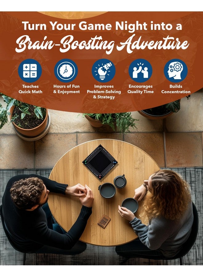 WE Games Shut The Box Wooden Board Game - Classic 4-Player Table Top Math Dice Game, Black Stained Wood, 8.5 in. Travel Size, 10 Numbers, for Families and Adults - Image 4