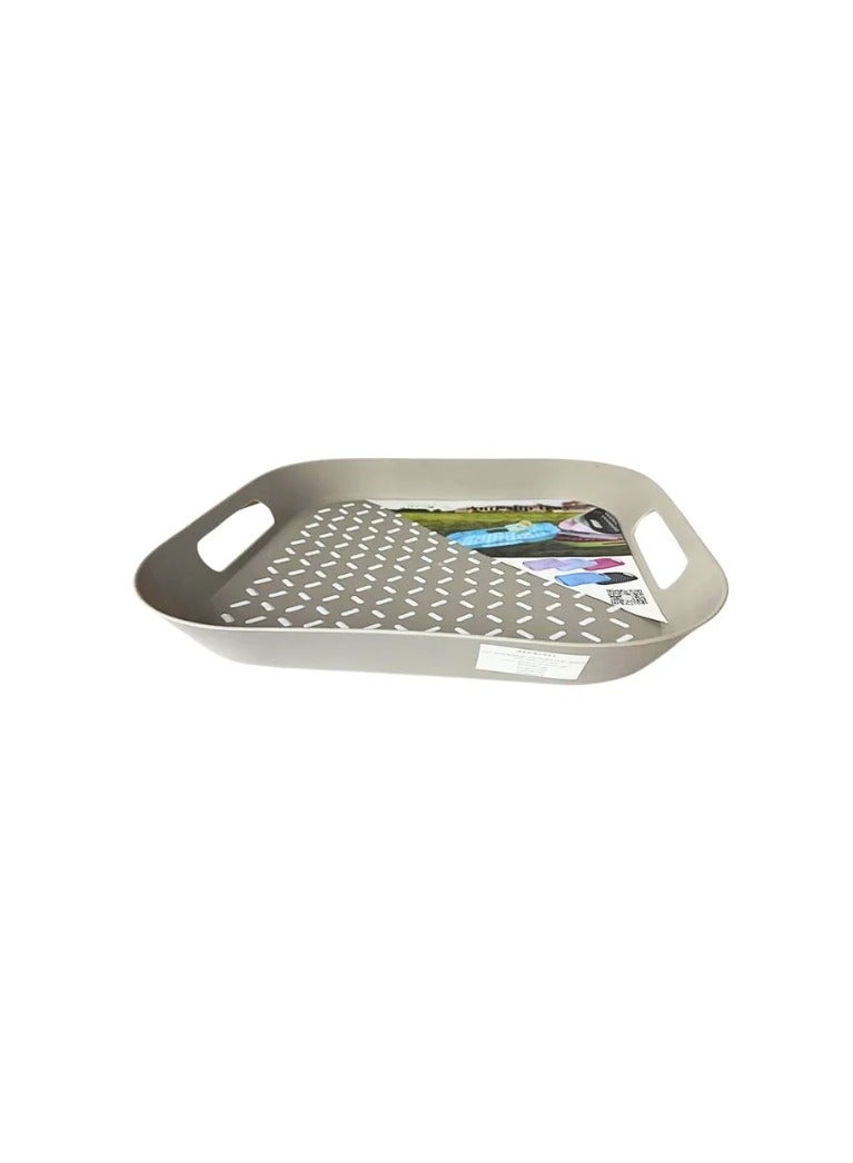 Plastic & Silicon Squared Anti-slip tray With Edges & Handles 34cm - Image 2