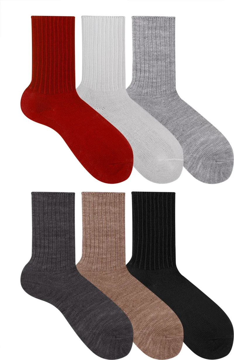 Ozzy Socks 6 Pcs Women's Winter Wool Sleeping Socks Soft Touch