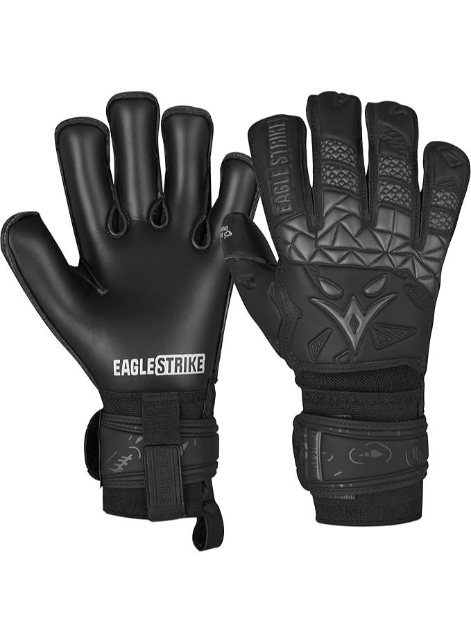 Eagle Strike Goalkeeper Gloves – Professional Goalie Gloves with High-Grip Latex & Removable Finger Protection (Training & Match Use) - Image 1