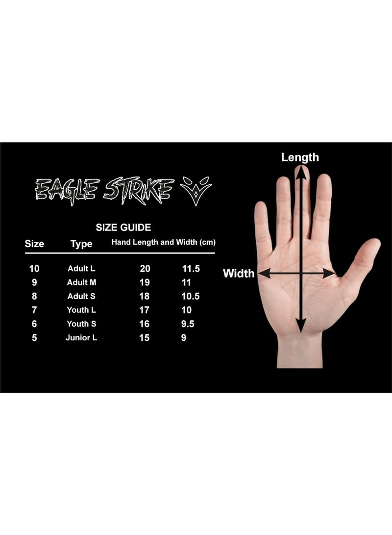 Eagle Strike Goalkeeper Gloves – Professional Goalie Gloves with High-Grip Latex & Removable Finger Protection (Training & Match Use) - Image 3