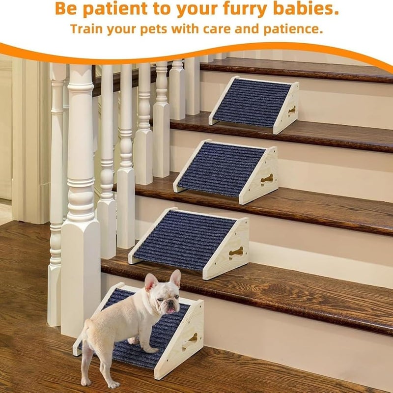 Low Angle Anti Slip Wooden Pet Stairs Small Dog Cat Ramp Ready to Ship - Image 3