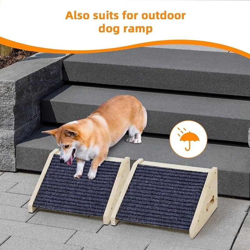 Low Angle Anti Slip Wooden Pet Stairs Small Dog Cat Ramp Ready to Ship - Image 4