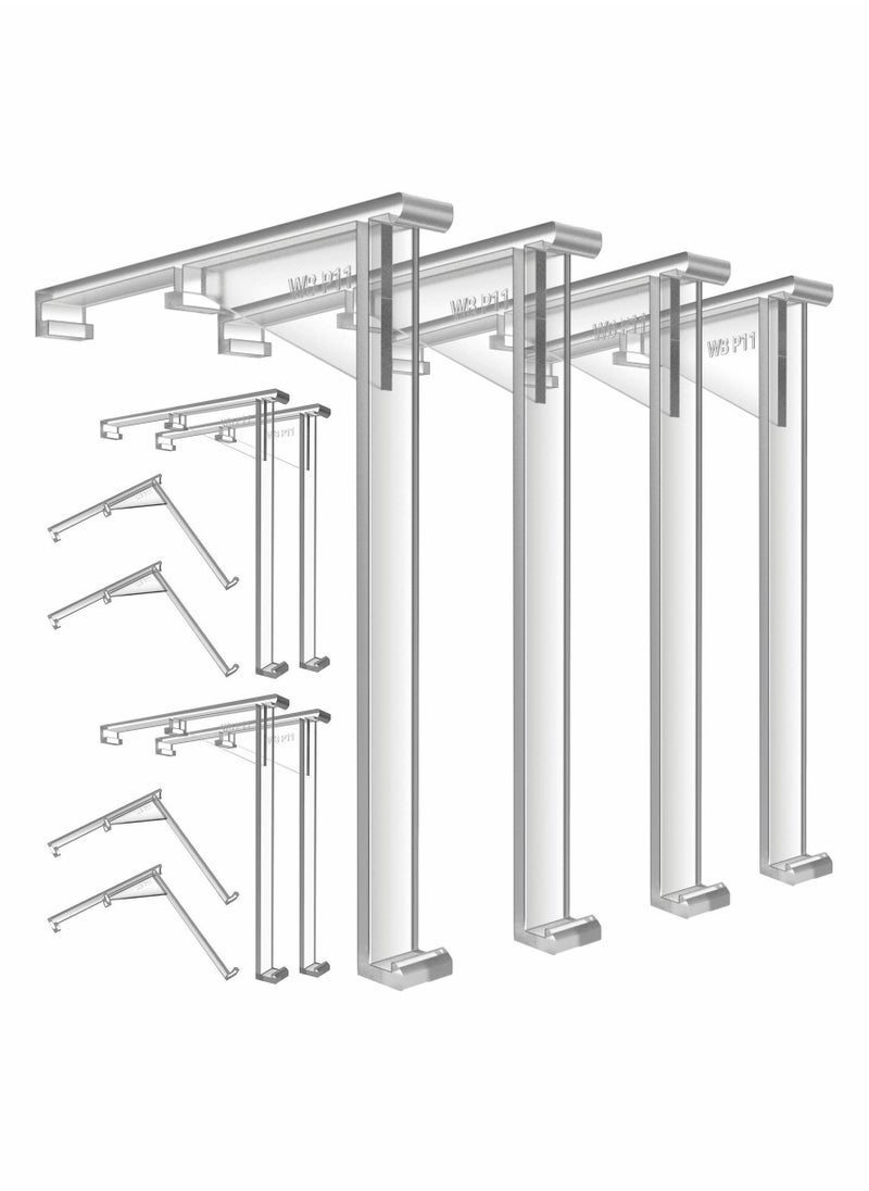 Y&D - Valance Clips Vertical Blind Clear Clip Bracket Plastic Clips, Outside Mount (12 Pieces) - Image 1