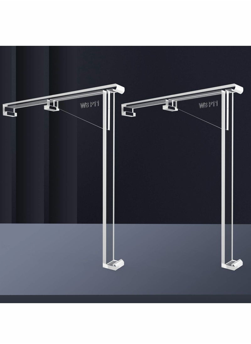 Y&D - Valance Clips Vertical Blind Clear Clip Bracket Plastic Clips, Outside Mount (12 Pieces) - Image 1