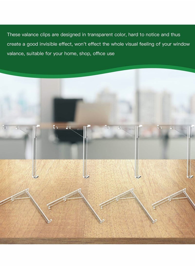 Y&D - Valance Clips Vertical Blind Clear Clip Bracket Plastic Clips, Outside Mount (12 Pieces) - Image 1